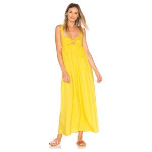 Mara Hoffman - Yellow Linen Tie Front Dress